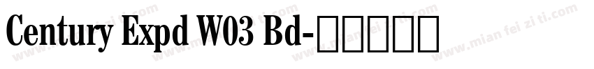 Century Expd W03 Bd字体转换